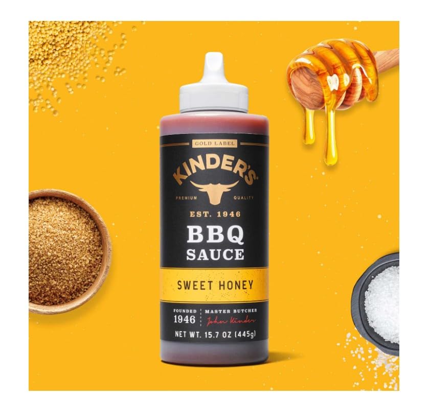 Kinder's BBQ Sauce, Cherry Brown Sugar & Sweet Honey - 2 Bottles.