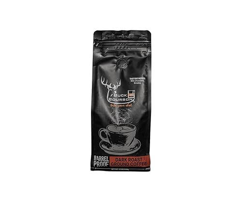 Buck Bourbon Barrel Proof Dark Roast Ground Coffee, 12 oz