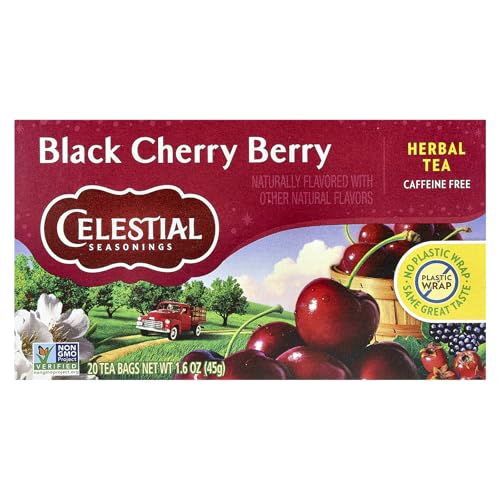 CELESTIAL SEASONINGS HERB TEA,BLK CHERRY BERRY, 20 BAG (pack of 3)