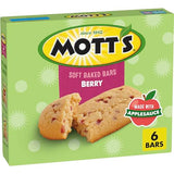 Mott's Soft Baked Bars, Berry, Made with Applesauce, 6 Ct, 5.76 oz