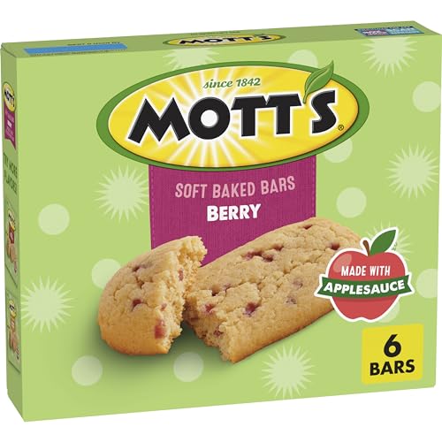 Mott's Soft Baked Bars, Berry, Made with Applesauce, 6 Ct, 5.76 oz