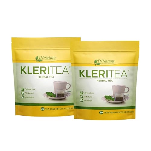 DrNatura KleriTea® Herbal Tea, Caffeine-Free Herbal Tea for Gentle, Effective Bowel Stimulation - All Natural & Vegetarian, 30 Day Supply (Pack of 2)