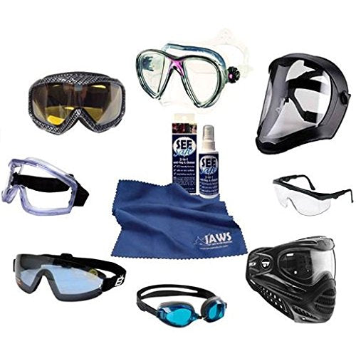 Jaws SEEsafe 2-in-1 Antifog and Cleaner with Cloth in Display Box, 2-Ounce