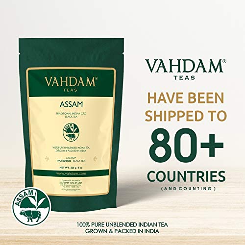 Vahdam Premium CTC Assam Black & English Breakfast Tea - Strong, Full-Bodied, Bold & Delicious | Perfect for Kombucha, Indian, Iced & Irish Breakfast