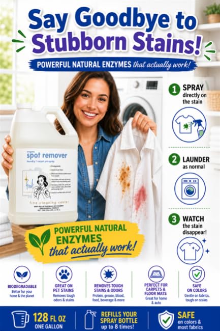 Fred's Ultra-Powered Enzyme Spot & Stain Remover for Carpet, Laundry, and More, Gallon Refill Size