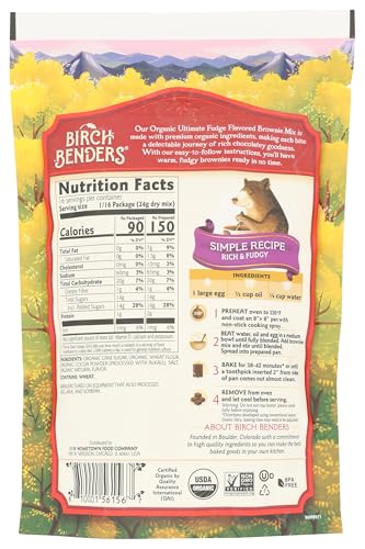 Birch Benders Organic Ultimate Fudge Brownie Mix, 13.4 Ounce