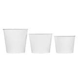 Karat C-FB130W_Bundle 130 oz Food Buckets with Paper Lids (215mm) - (Case of 125)