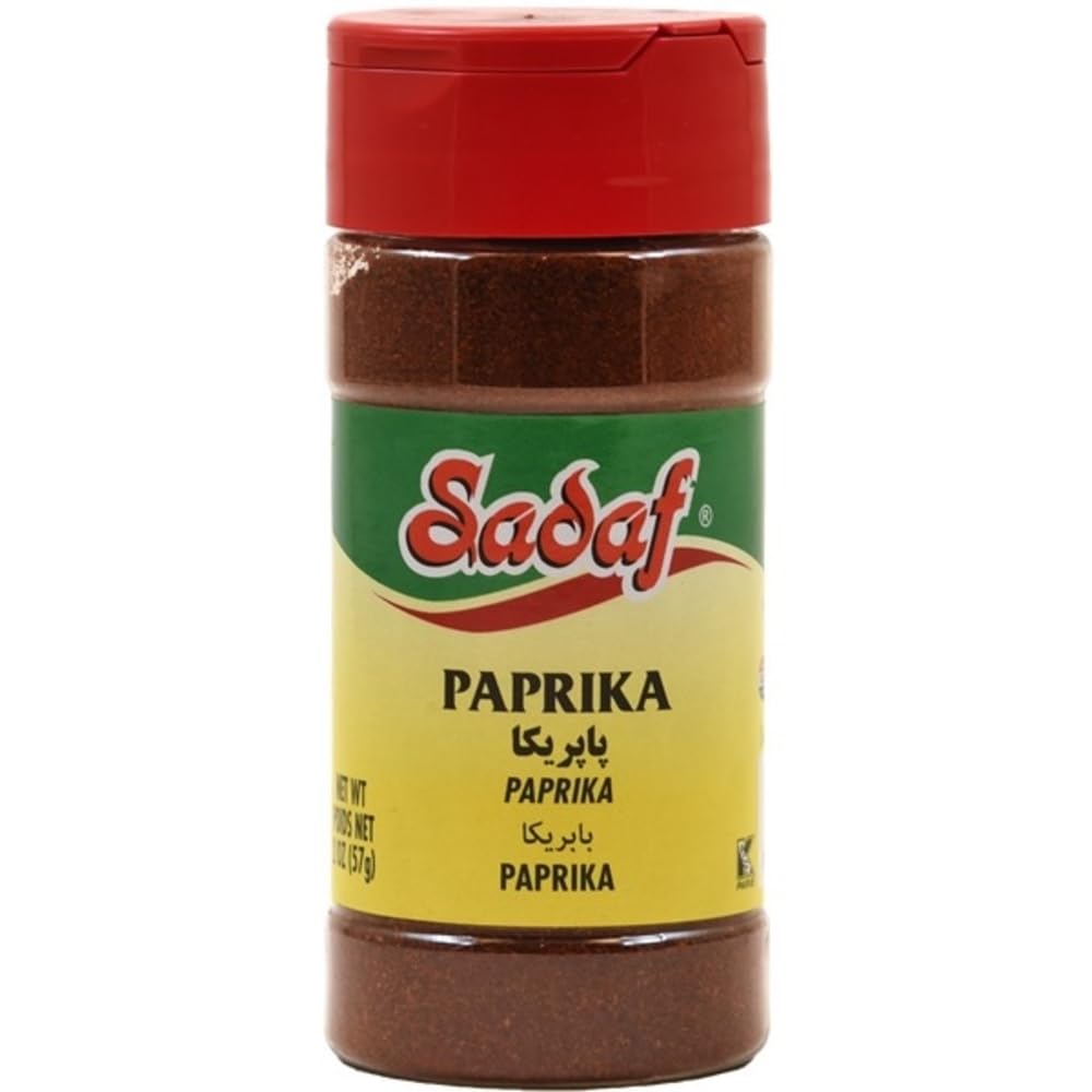 Sadaf Paprika Powder - Ground Paprika for Cooking & Food Seasoning - Paprika Spice - Kosher & Vegetarian - 2 Oz Pet Bottle with Shaker Top