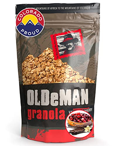Olde Man Granola Gluten Free Granola - Non-GMO Healthy Granola Cereal - Soft Whole Grain Oats, Butter, Brown Sugar - Handmade in Colorado (Vanilla
