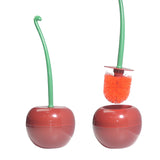 TSBSHum 2-Pack Cherry Toilet Brush and Holder | Cute Toilet Brush Set with Flexible Bristles for Easy Reach | Blending Eclectic Home Decor with Cherry