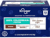 Kroger Medium Dark Roast ‘Rich and Lively’ 100% Colombian Coffee K-Cups 12-Count Recyclable Pods One 4.19 oz (118g) Small Box 1 Pack