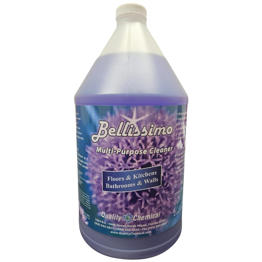 Quality Chemical BELLISSIMO All Purpose Cleaner - All Purpose Cleaner with Extra Cleaning Power and Long Lasting Lavender Scent, Super Concentrated