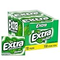 Extra Gum Spearmint Sugarfree Gum Bulk, Individually Wrapped, Perfect for Long Lasting Fresh Breath at School, Work & Travel 15 Count, Pack of 10