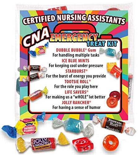 CNA (Nursing Assistants) Emergency Treat Packs (pack of 25) Fun Candy Survival Kit Gift for Certified Nurse Assistants & Staff Appreciation Week