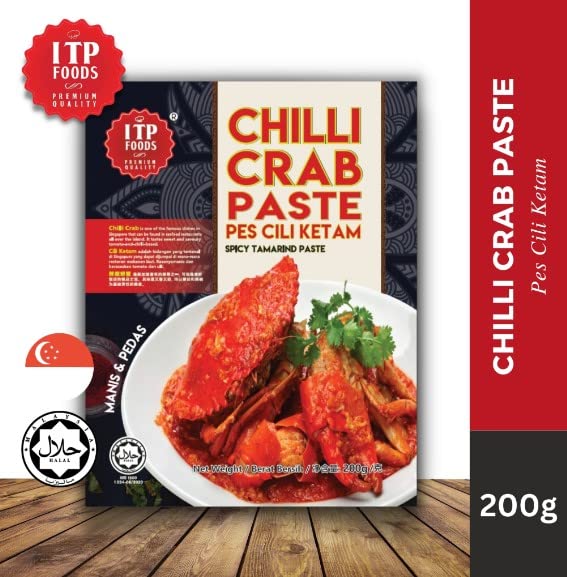 ITP Foods Asean Paste Series - Chilli Crab Paste 200g - Chili Crab Paste is spicy, sour & flavorful. It can be used as marinating ingredient, or
