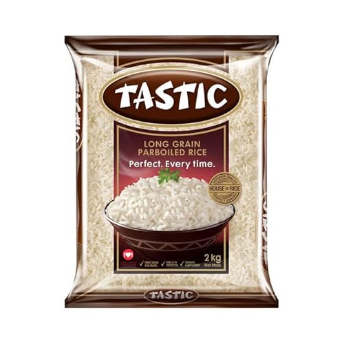 Tastic Rice - Long Grain Parboiled Large Bag (Kosher) 2kg, Brown, 4.4 Pound (Pack of 1)