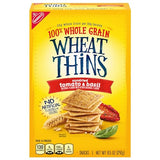 Wheat Thins Sundried Tomato & Basil Snacks, Whole Grain Wheat Crackers, Snack Crackers, 8.5 oz