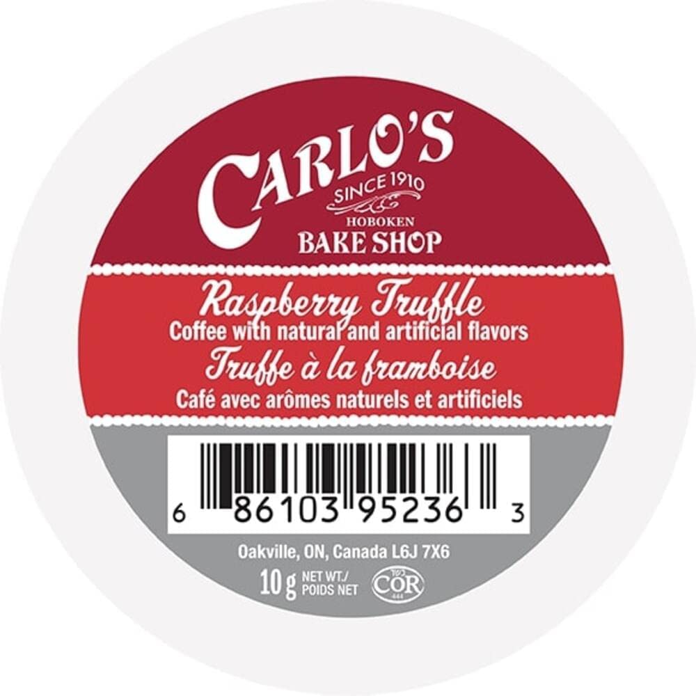 Carlo's Bakery Raspberry Truffle Single Serve Coffee Cups, Compatible with Keurig Brewers, 24 Count per Box, 2 Boxes
