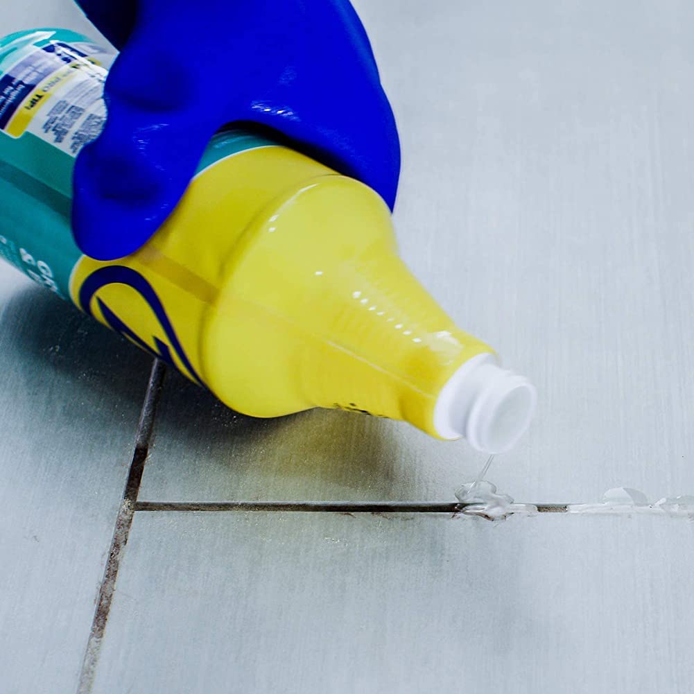 Zep Grout Cleaner and Brightener - 32 oz (Case of 2) - ZU104632 - Deep Cleaning Formula Removes Old Stains from Grout