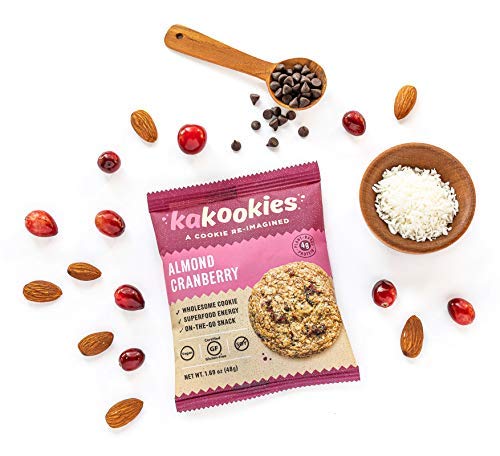 Kakookies A Cookie Re-Imagined, Almond Cranberry (Box of 12 Cookies), Soft-Baked, Plant-Based, Dairy Free, Gluten Free, Vegan