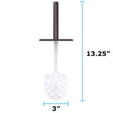 Blue Donuts Toilet Brush and Holder, Toilet Bowl Brush for Bathroom, Toilet Cleaner, Odor Free, Bronze