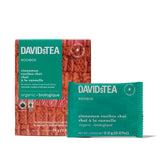 DAVIDsTEA Organic Cinnamon Rooibos Chai Tea Bags Caffeine-Free Herbal Tea with Rooibos, Apple & Cinnamon - 12 Count - Sweet, Spiced & Cozy Chai