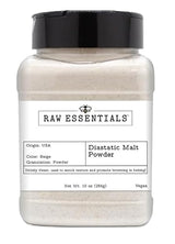Raw Essentials Diastatic Malt Powder - Baking Secret Used by Professional Bakers - Improve The Taste and Texture of Your Baked Goods - Vegan - 10