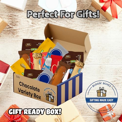 Chocolate Candy Variety Pack - 5 Pound Assorted Bulk Chocolate Mix - Individually Wrapped Candy for Parties, Office, Halloween, and Gifting Assembled