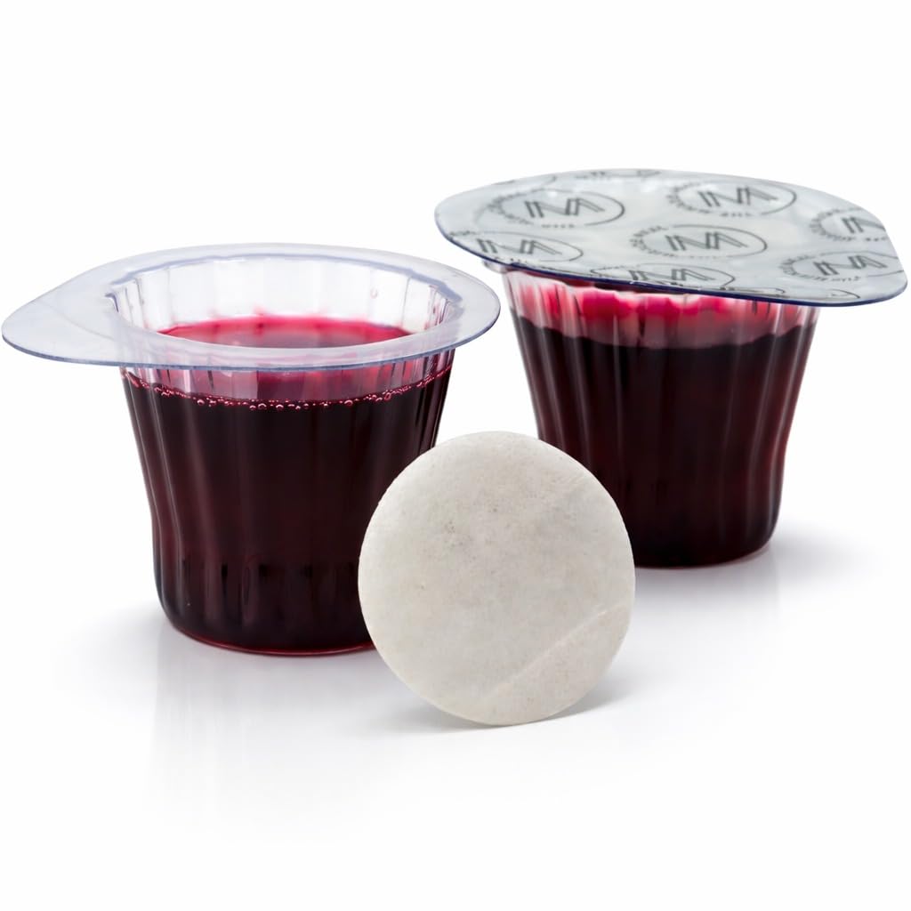 DISCOVERY PRODUCTS Pre-Filled Communion Cups with Larger Tab and Wafer Set - Box of 100 - Made with Concord Grape Juice & Wafer - Made in the USA