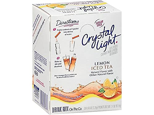 Crystal Light 00757 on the Go, Iced Tea, 16 Oz Packets, 30/Box