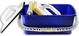 ToolUSA 8" Cleaning Rolling Bucket & Accessories (G-02045) | 3-Piece Set with Foam Wipe, Sponges & Durable Bucket | Ergonomic & Multi-functional