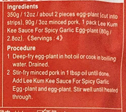 Lee Kum Kee Sauce For Spicy Garlic Egg-Plant(4pack) And 1 Soy Sauce Dish