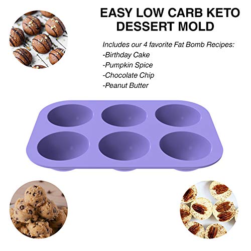 Keto Fat Bomb Snacks-Low Carb Diet Dessert Treat Tray-4 Delicious Ketogenic Recipes Included-2 Pack