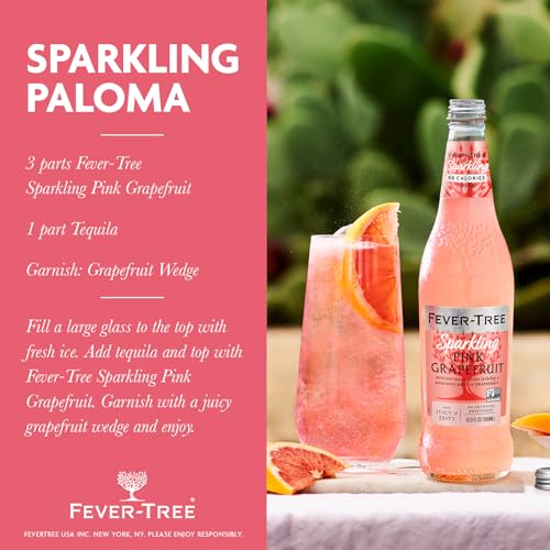 Fever-Tree Sparkling Pink Grapefruit - Premium Quality Mixer - Refreshing Beverage for Cocktails & Mocktails. Naturally Sourced Ingredients, No