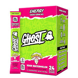 GHOST Sugar-Free Energy Drink Packets, Warheads Sour Watermelon, 24 Sticks
