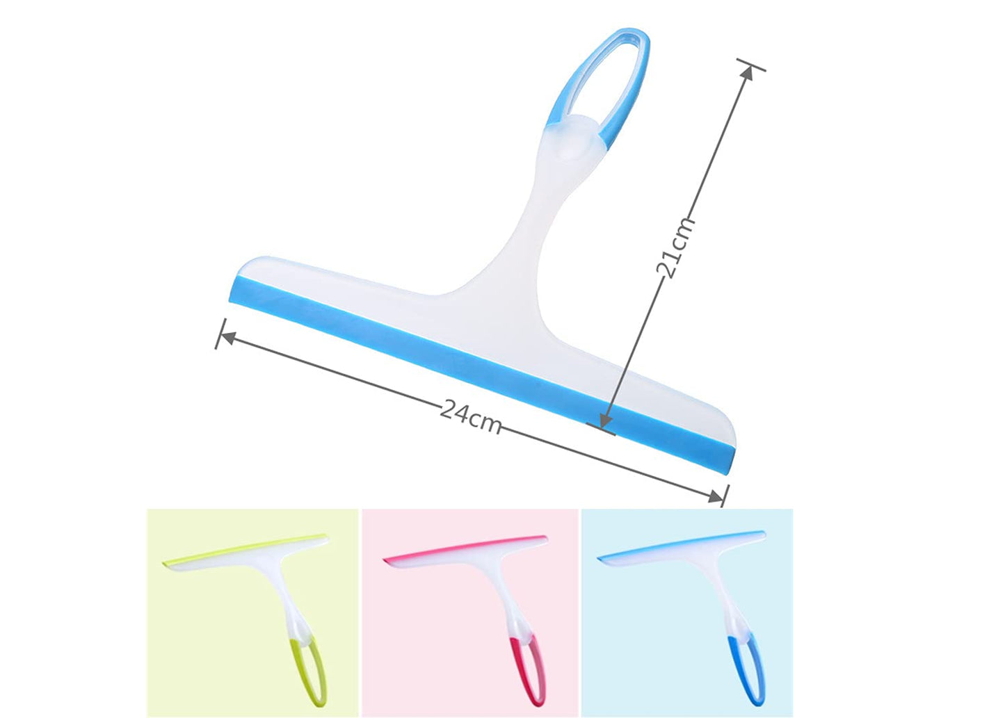 3pcs Silicone Shower Squeegee for Glass Doors & Tiles - Handheld Bathroom and Window Cleaner, Household Shower Squeegee for Tile Shower Walls