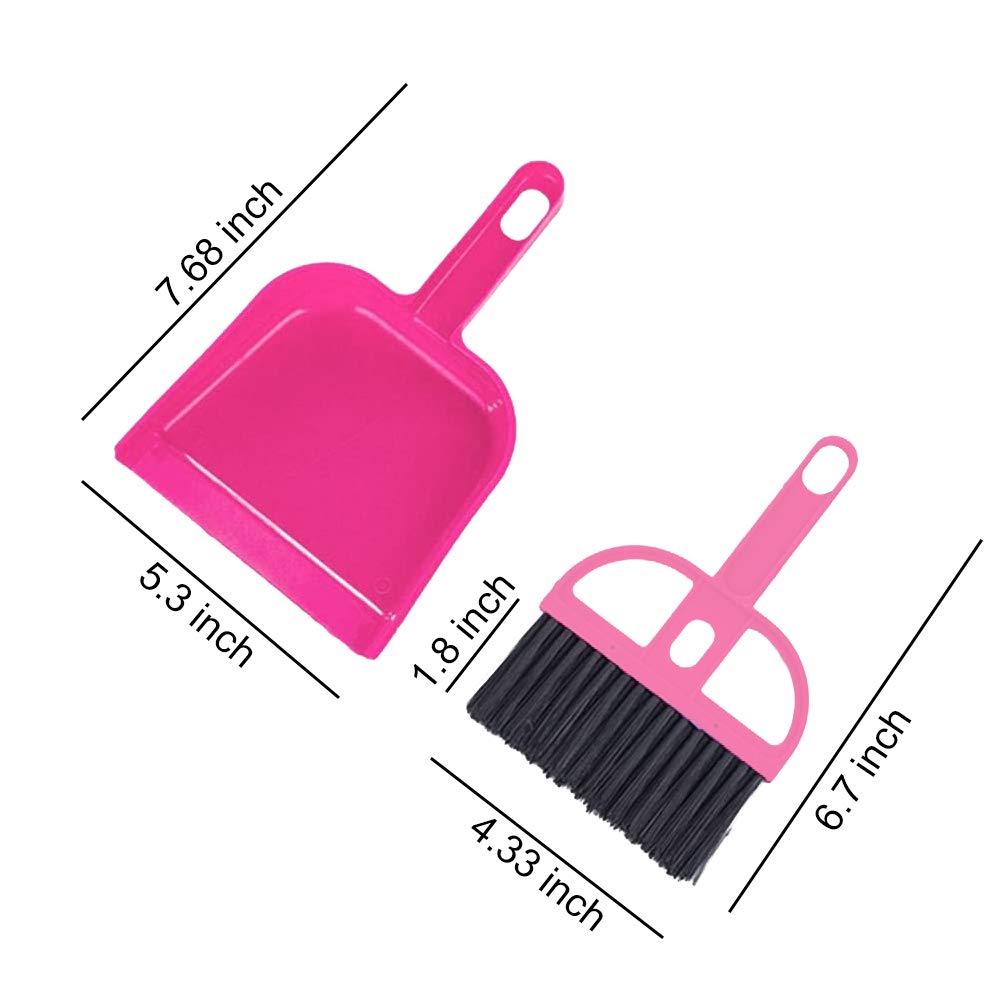 WishLotus Mini Dustpan and Brush Set, Portable Exquisite Pet Waste Cleaning Kit, Hamster Sand Scooper Cage Cleaning Tool for Small Pets Guinea Pigs