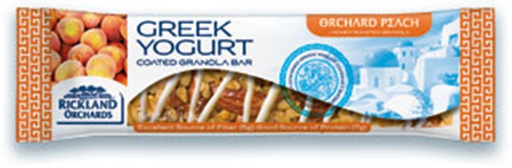 Rickland Orchards Greek Yogurt Covered Granola Bar, Orchard Peach, 1.4 Ounce, 5 Count