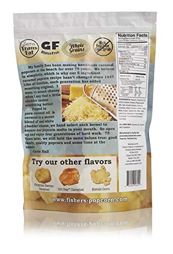 Fisher's Popcorn | White Cheddar Flavor | 3oz Bag