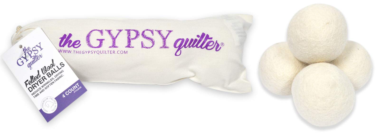 Gypsy Quilter 4pk Wool Dryer Balls,TGQ029