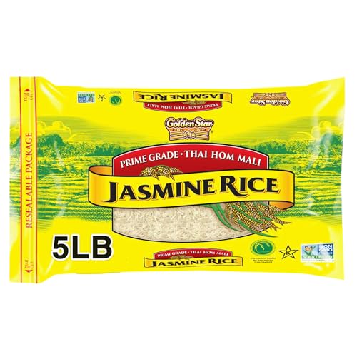 Golden Star Thai Hom Mali Jasmine Rice - Prime Grade White Rice, 5 lb