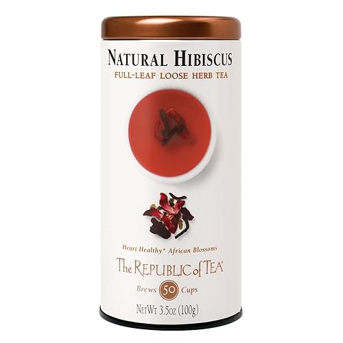 The Republic of Tea Natural Hibiscus Herbal Full Leaf Tea, 3.5 Ounces