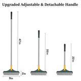 3-in-1 Bathroom Cleaning Brush with Wiper, 180° Rotating Long Handle Floor & Toilet Cleaning Brush for Tiles, Bathroom & Kitchen (Multicolor)