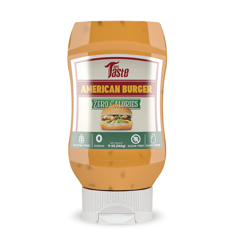 Mrs Taste Sugar Free American Burger, Zero Calories, Zero Sodium, Zero Sugar, High Fiber, Keto Friendly, Paleo Friendly, Condiments and Sauces (11 oz