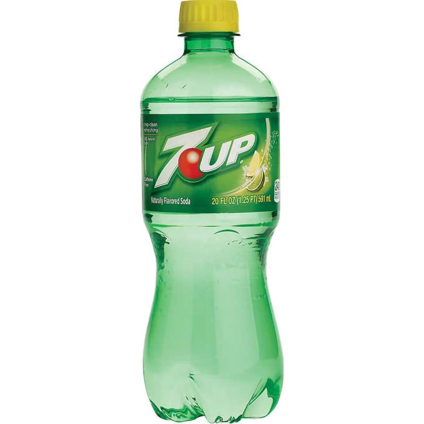 FOXCUP 7UP 20oz Lime Soda Bottles, Pack of 10 (Total of 200 FL OZ)