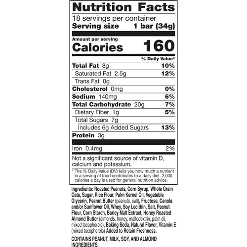 Nature Valley Granola Bars, Sweet and Salty Nut, Peanut, 18 Bars, 21.6 OZ