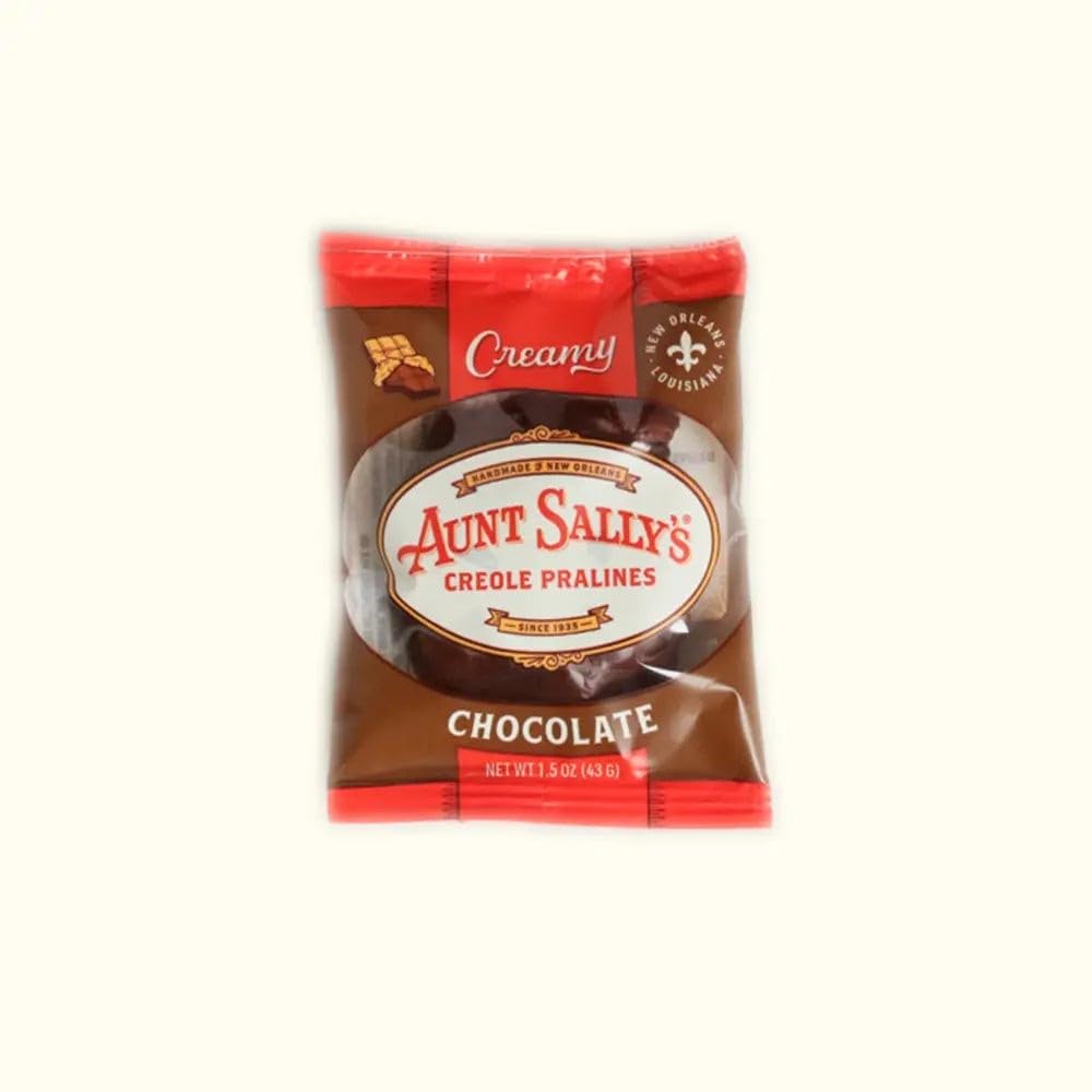 Aunt Sally's Creamy Chocolate Pralines- 16 count box- New Orleans Most Famous Praline- Handmade Pecan Candy