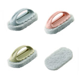 Handle Sponge Brush, Kitchen Bathroom Cleaning Washing Scrubber (Handle Sponge 3 in 1 Pack)