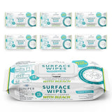 Juniper CLEAN 6 Pack Surface Cleaning Wipes with Bleach, All-Purpose Cleaner for Bathroom, Kitchen, Office, 72 Count Soft Flow, Fresh Scent, Lint Free
