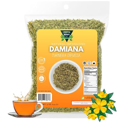 Natural Infusions - Damiana Leaf 4oz | Loose Herbal Tea | Authentic Mexican Origin | Caffeine Free, Gluten Free, Non-GMO | Herbal Infusion Blend